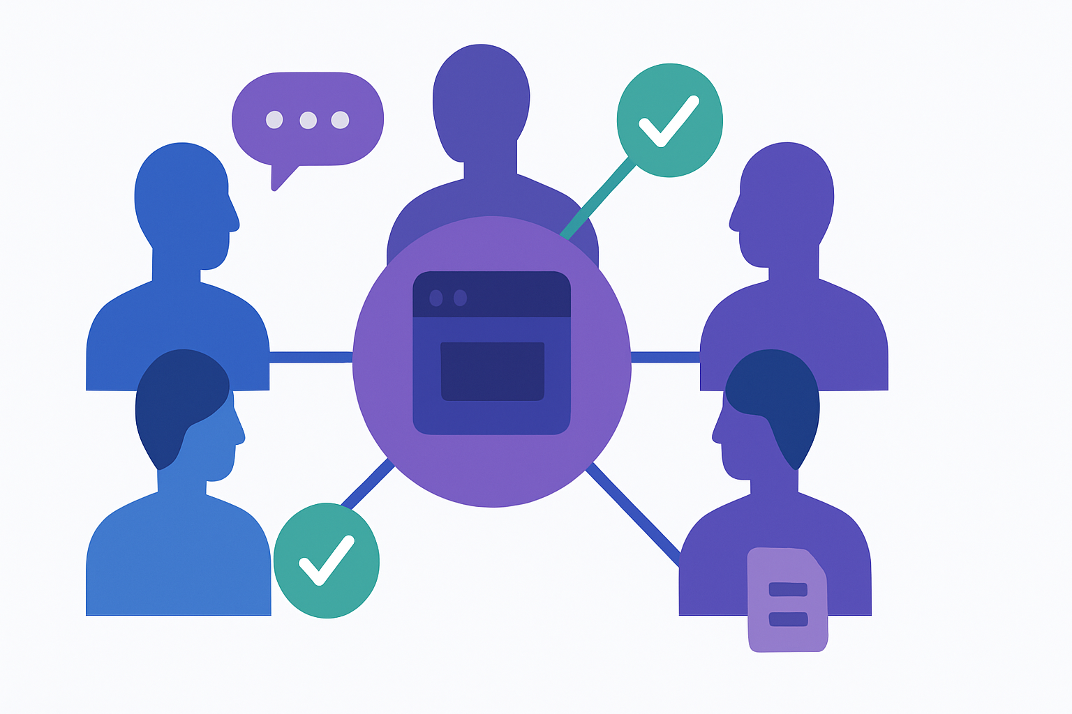 Cross-functional team collaboration in modern development environment